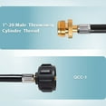thumbnail image 2 of GASPRO Propane Adapter Hose 4 FT, 1 lb to 20 lb Propane Tank Converter Hose, Gas Hose for Coleman Camping Stove, Weber Q Grill, Buddy Heater, Lantern, 2 of 6