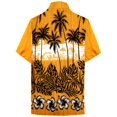 thumbnail image 2 of HAPPY BAY Men's Hawaiian Shirts Short Sleeve Button Down Shirt Mens Tropical Shirts Casual Holiday Summer Party Caribbean Shirts for Men Funny M Dark Bushy, Gold, 2 of 6