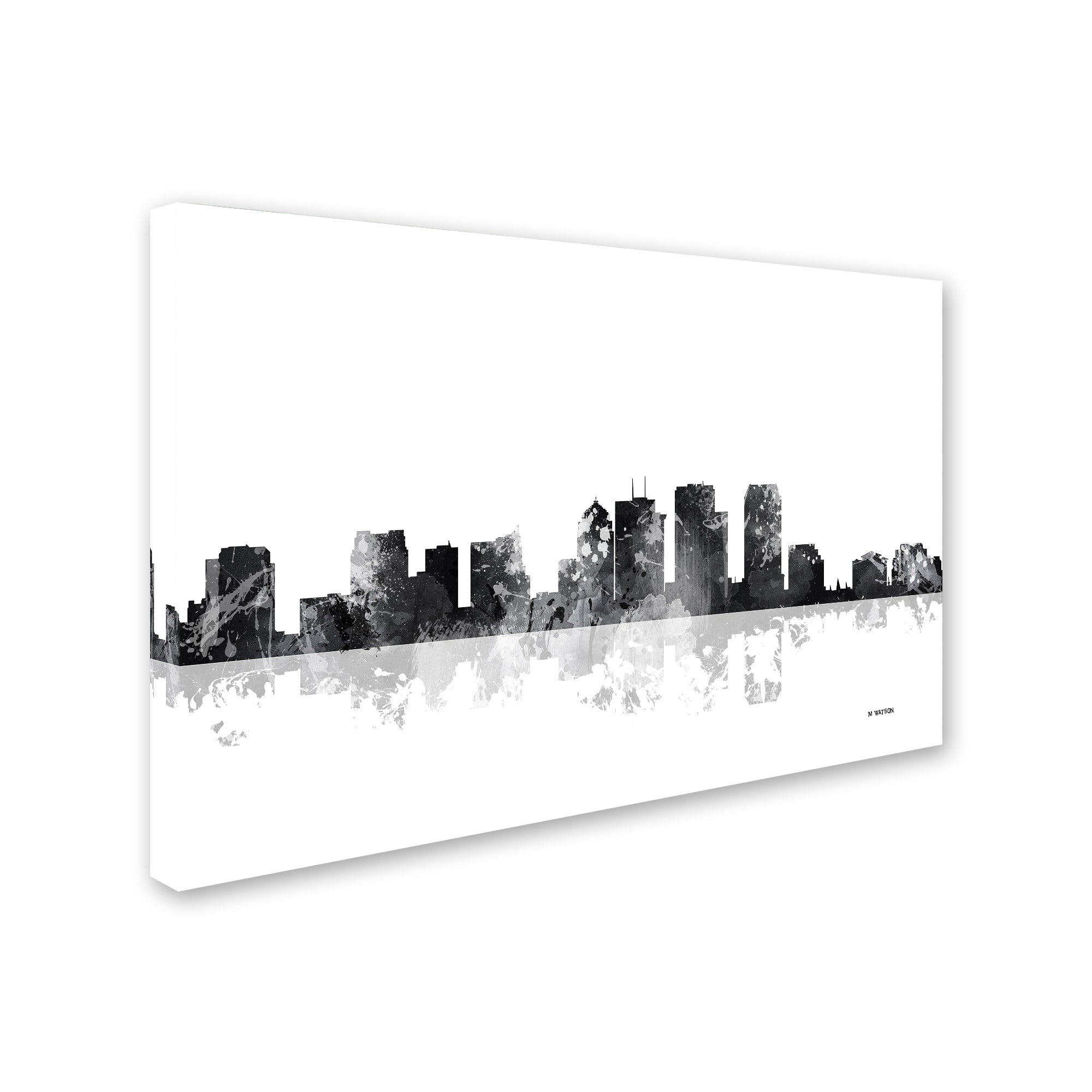 Trademark Fine Art "Tampa Florida Skyline BG-1" Canvas Art by Marlene Watson