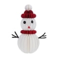 thumbnail image 2 of Adorno navideño de muñeco de nieve de papel 3D con forma de panal, regalo decorativo para fiesta, centro de mesa, decoración navideña para dormitorio 33 cm x 16 cm, 2 of 8