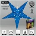 thumbnail image 2 of Aurora Superstar 30" Blue Hanging 5 Point Star Light LED Lantern Decor, Weatherproof Fold-Flat Plastic Lighted Star, 2 of 6