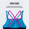 thumbnail image 2 of Traje de baño Speedo Girl de una sola pieza con espalda cruzada, azul marino, 12 años, 2 of 6