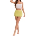 thumbnail image 2 of INSPIRE CHIC Women's Tummy Control Boyshorts Mid-Waisted Butt Lifting Lightweight Seamless Slip Shorts L Yellow, 2 of 5
