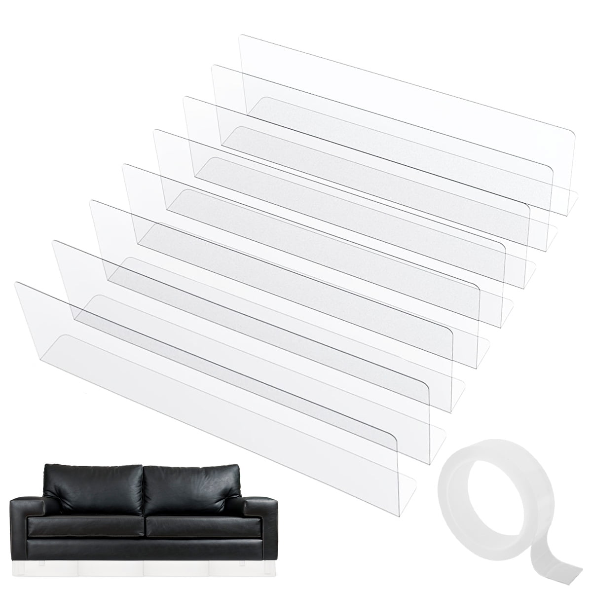 kitwin 8Pcs Under Couch Blocker Waterproof PVC Under Bed Blocker