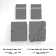 King Size Bed Sheets Set, Luxury 1800 Series Microfiber Bed Sheets, Super Soft Bed Sheets 4 Pieces, Cooling & Breathable, Up to16 Deep Pocket