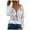 #7-White, variant on Pntutb Women's Casual Stripe Printing Long Sleeve Splicing Zipper Blouse T-Shirt Tops Clothes