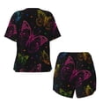 thumbnail image 5 of Picia Butterfly Pajamas Sets for Women Soft Short-Sleeved Pjs with Lounge Shorts Two Piece Sleepwear-Large, 5 of 9