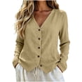 thumbnail image 2 of Neewe Womens Button Down Shirts Cotton Linen Long Sleeve Blouses Casual Loose Fit Tops Daily Outfits, 2 of 6