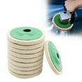 thumbnail image 2 of Harpily Home Decor Pad Ultimate Polishing Power 4 Inch Wool Polishing Wheel Disc for 100 Angle Grinder Wool Polishing Wheel Disc Buffing Polishing Buffer Bore A Beige, 2 of 9