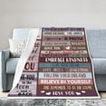 thumbnail image 1 of LHSHID To My Daughter Throw Blanket Soft Fuzzy Fleece Blanket For Couch Bed Living Room Decoration 30x40in, 1 of 6