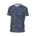 thumbnail image 6 of Wukai Uncaria Flower Print Men's Short-Sleeved Mesh T-Shirt,Quick-Dry Short Sleeve Workout T-Shirt-Medium, 6 of 8