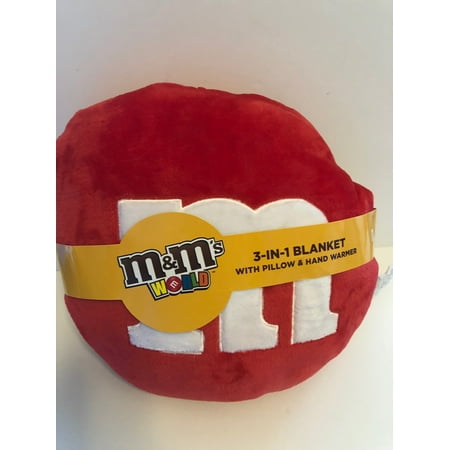 M Amp M S World Red Character 3 In 1 Blanket With Pillow And Hand