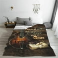 thumbnail image 3 of Guitar Gifts Blanket Rock Christian Guitar Throw Blankets Cozy Fleece Flannel Blanket Soft Warm Plush Lightweight Blanket Music Gifts for Guitar Players Men Women Boys Girls for Couch Sofa Bed 50"X60", 3 of 6