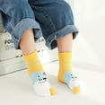 thumbnail image 5 of Kids Cotton Toe Socks Medium Tube Two Toed Socks Cute Cartoon Animal Socks for Boys Girls 3-12 Years, 5 Pairs, 5 of 7