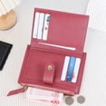 thumbnail image 2 of Women Small Bifold Wallet, Slim PU Leather Card Holder Purse with Zipper Coin Pocket, Multi Card Slots Snap Button Mini Pocket Wallet for Ladies, 2 of 6