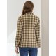 thumbnail image 5 of Chaqueta formal para mujer Allegra K de cuadros Marrón albaricoque M, 5 of 6