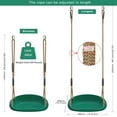 thumbnail image 2 of Heavy Duty Swing Seat with Adjustable Rope and Carabiners, Cushion Style Non-Slip Swing Seat for Kids and Adults, 2 of 14