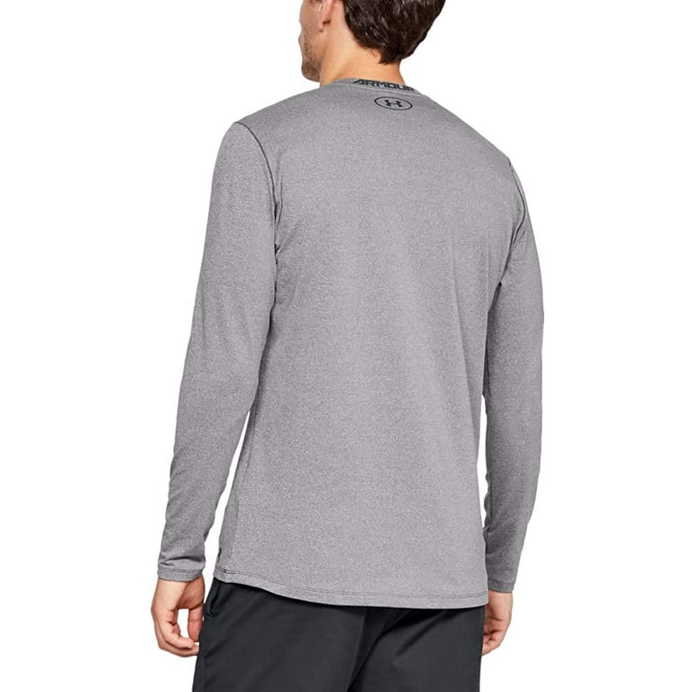 Under Armour Mens ColdGear Fitted Crew Long Sleeve T-Shirt Charcoal Light  Heather 019/Black XX-Large