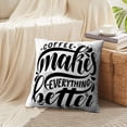 thumbnail image 4 of LALILO Throw Pillow Covers Coffee Inspirational Quote With Cushion Cover 18" x 18", 2 Pack, 4 of 6