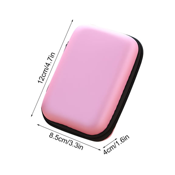 ToyKingdee Mini Hard Shell Zipper Storage Case, Protective Organizer for Earphones, Cards and Small Electronic Accessories