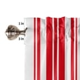 thumbnail image 5 of Half Window Curtains 24 Inches Long, Red Striped Window Treatment Curtain Drapes, Modern White Striped Abstract Art Aesthetics Short Curtains Tiers for Kitchen Over Sink, 27.5"x24", 2 Panels, 5 of 7