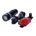 thumbnail image 1 of Luces de bicicleta, luces delanteras y traseras, luces delanteras y traseras, luces delanteras de 5 LED, luces traseras de mariposa negras, luces de juego, 1 of 7