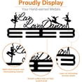 thumbnail image 6 of Dance Medal Holder Display Hanger Rack Black Iron Wall Mounted Hooks, 6 of 9