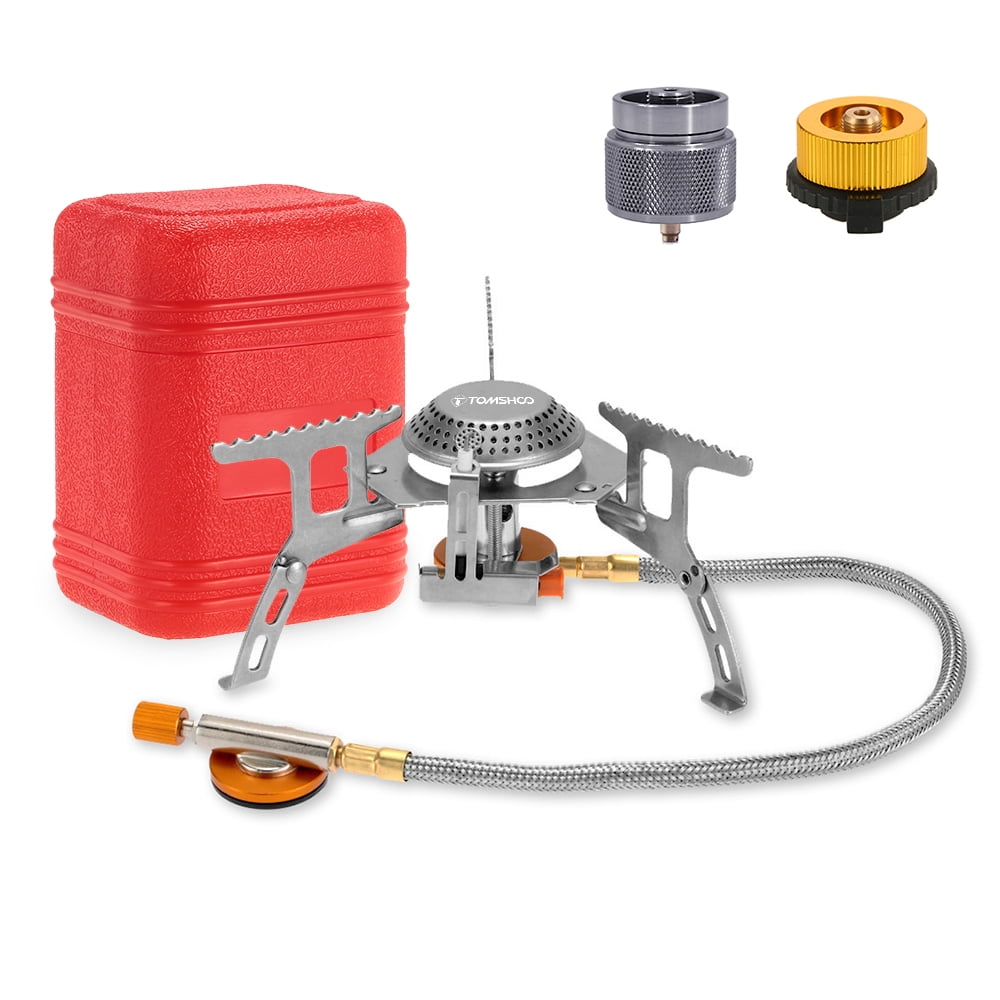 Gecheer Foldable Camping Gas with Adapters for Outdoor Backpacking