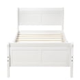 thumbnail image 3 of Jopath Twin Platform Bed, Wood Bed Frame with Headboard and Wood Slat Support for Teen and Adult White, 3 of 9