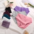 thumbnail image 3 of Gibobby Pantaleta Corte Frances de Algodón Ropa interior sexy de cintura para mujer, bragas de color sólido, ropa interior de encaje(Gris,M), 3 of 5