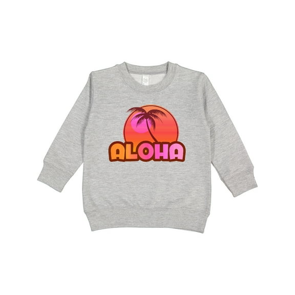 Inktastic Pink Aloha Palm Toddler Sweatshirt