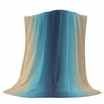 thumbnail image 6 of Blue Teal Yellow Ombre Blanket Soft Cozy Warm Throw Blanket for Couch, Plush Fuzzy Flannel Fleece Blankets for Sofa, Farmhouse Modern Gradient Art Bed Blankets Lightweight Gifts for Women, 40"x50", 6 of 9