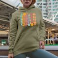 thumbnail image 2 of Gymnastics, Gymnast Themed, Groovy Retro Wavy Text Merch Gift, Sand Hooded Sweatshirt or Hoodie, 2XL, 2 of 5