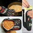 thumbnail image 5 of Yayeee Oven Mitts and Pot Holder Set of 4 Heat Resistant Kitchen Gloves Baking Hot Pad, Black Christmas Light, 5 of 5