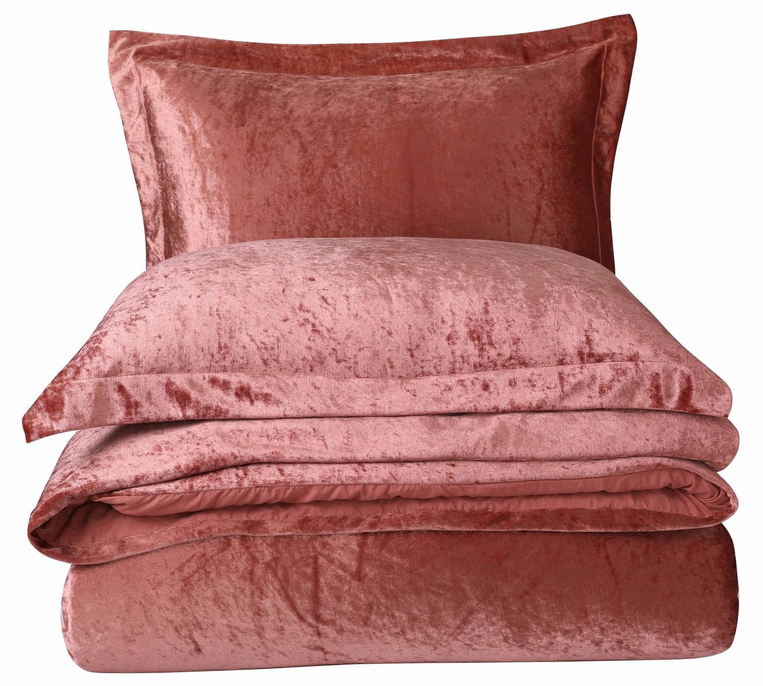 Ensemble de housse de duvet en velours froissé de couleur unie de Swift Home