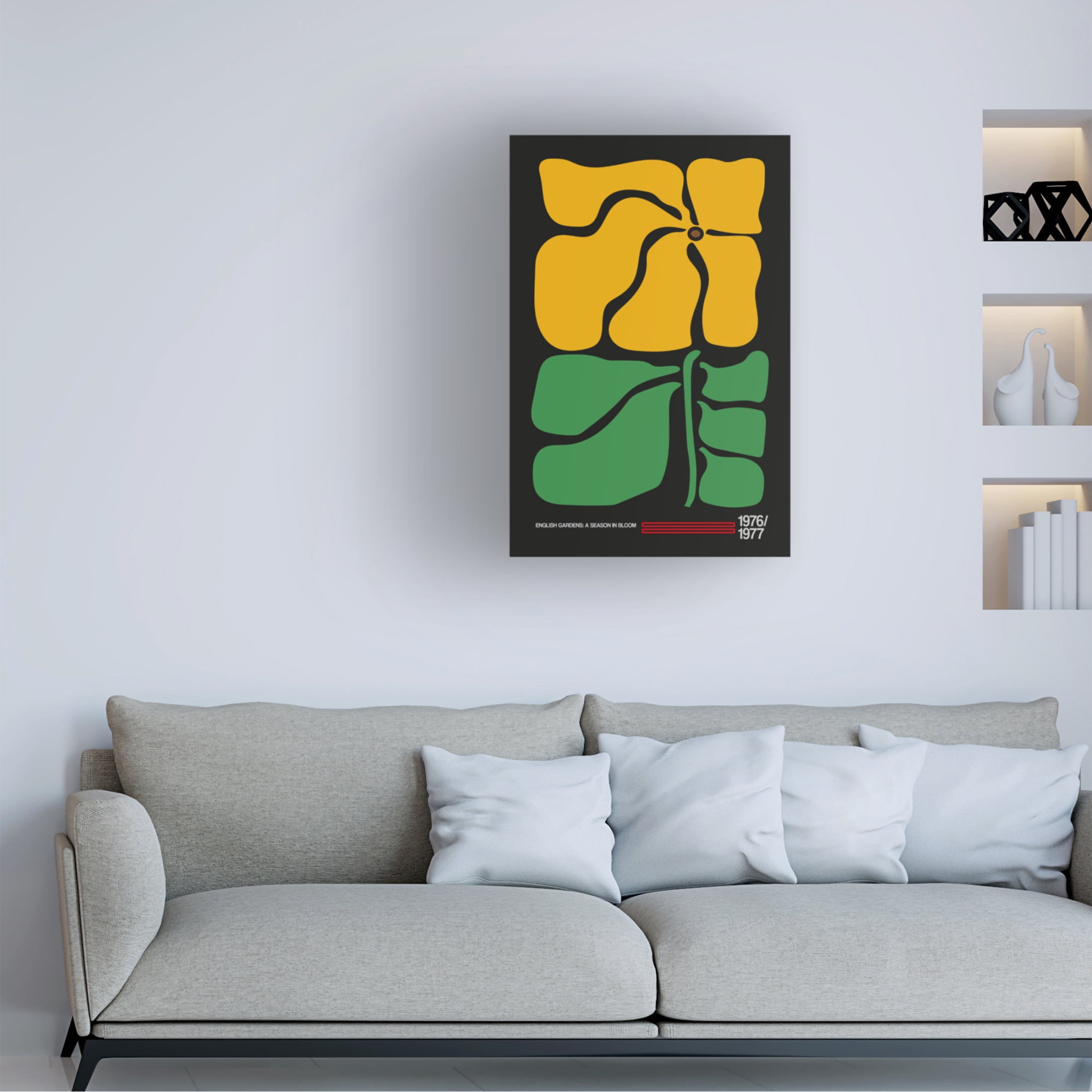 Trademark Fine Art Frances Collett  English Gardens Grey Canvas Wall Art