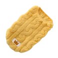 thumbnail image 1 of Chaleco de suéter para perros Ropa de abrigo de dibujos animados de vellón de doble cara para el hogar (Amarillo M) Likrtyny Para estrenar, 1 of 5