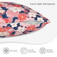 thumbnail image 5 of Bingfone Japanese Cherry Blossoms Linen Throw Pillow Covers Cushion Case Pocket Button Vintage Farmhouse Pillowcase-18"x18", 5 of 9