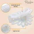 thumbnail image 3 of Parcelona French Plume Medium 3" Celluloid Acetate Hair Claw for Women and Girls (SolidWhite), 3 of 49