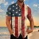 thumbnail image 3 of Camisas de Manga Larga para Hombres Impresión Botón Cuello de Vuelta Blusa Casual, Hombre de Manga Corta Botón Abajo Camisas, 3 of 4