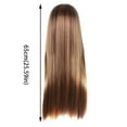 thumbnail image 3 of XIAQUJ Women's Brown Highlight Ombres Human Hair Wigs Long Brazilian Hair Wigs Wigs for Women Gold, 3 of 9