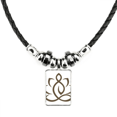 thumbnail image 1 of el budismo la religión budista lotus figura collar a mano colgante de cuerda de cuero Unbranded M, 1 of 3