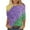 #A03-Multicolor, variant on Mardi Gras Shirts for Women 3/4 Sleeve Crew T-Shirt Sequin Sparkly Blouses Funny Holiday Outfits Fat Tuesday Tshirt Mask Graphic Tees Spring Fashion Outfits Trendy Clothes 2026