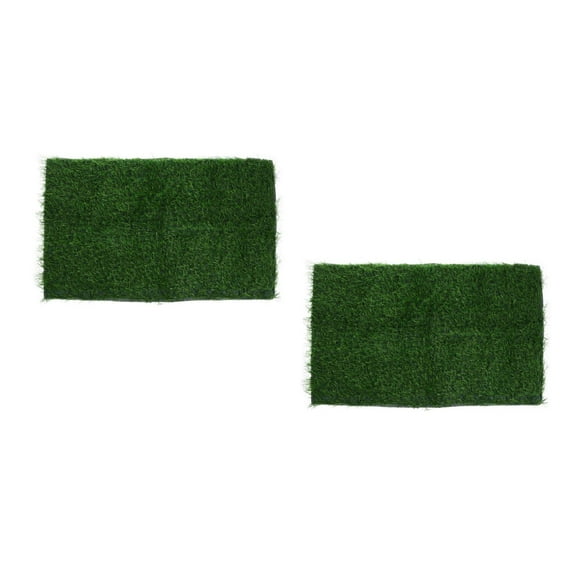 Worgeous 2pcs Dog Simulation Grass Pee Pad Artificial Grass for Dogs Potty Training Reusable Turf Fake Grass Pad for Dogs Pet Grass Pee Pad