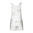 thumbnail image 5 of Nrmvnmi Womens Summer Casual Sleeveless Printed Short Rompers Adjustable Strap Loose Shorts Jumpsuits Overalls with Pockets White 3XLMothers Day Gifts, 5 of 6