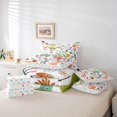 thumbnail image 5 of Cute Dinosaur Comforter Set 7 Piece Bed in a Bag Twin,Mushroom Floral Cartoon Animal Bedding Sets Watercolor Flowers Leaves Sheet Set with Comforter, 5 of 5