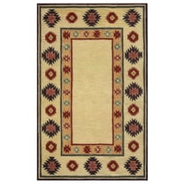 Alora Decor Ryder 5' x 8' Tribal Tan/Sage/Navy/Burgundy Hand-Tufted Area Rug