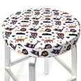thumbnail image 3 of Gukieu Pirate skulls Print Round Chair Cover, Dust-proof and Non-slip Bar Chair Protective Cover, Suitable for Bars, Restaurants, Offices-13 inch, 3 of 7
