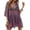 Purple, variant on Women's Contrast Lace Bathing Suit Cover Up V-Neck Swimsuit Coverups Loose Swimwear Beach Dress Beachwear