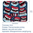 thumbnail image 5 of Tooth 8.3x9.8 Inch Square Desk Mat with Non-Slip Rubber Bottom for Office and Gaming – Printed Mouse Mat, Desk Mat, Gaming Mouse Pad, 5 of 6